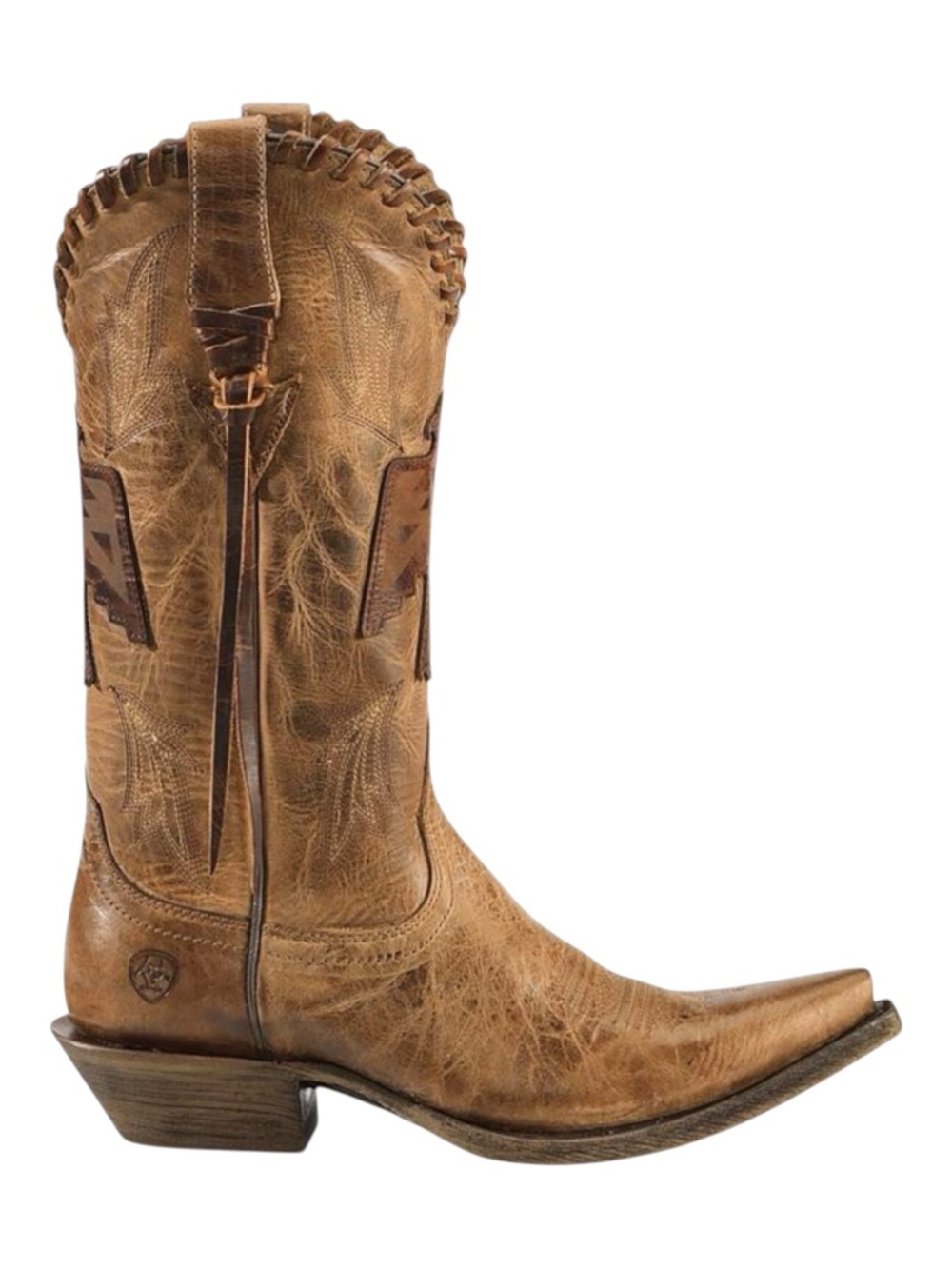ARIAT WOMEN'S TAN THUNDERBIRD THRiLL COWGIRL BOOTS - SNIP TOE 6.5 - Picture 4 of 14